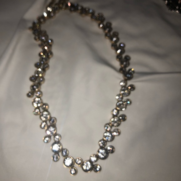 Ann Taylor chunky crystal diamond necklace - Picture 2 of 5